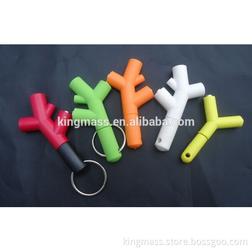 OEM branch shape headphone music 3 way splitter